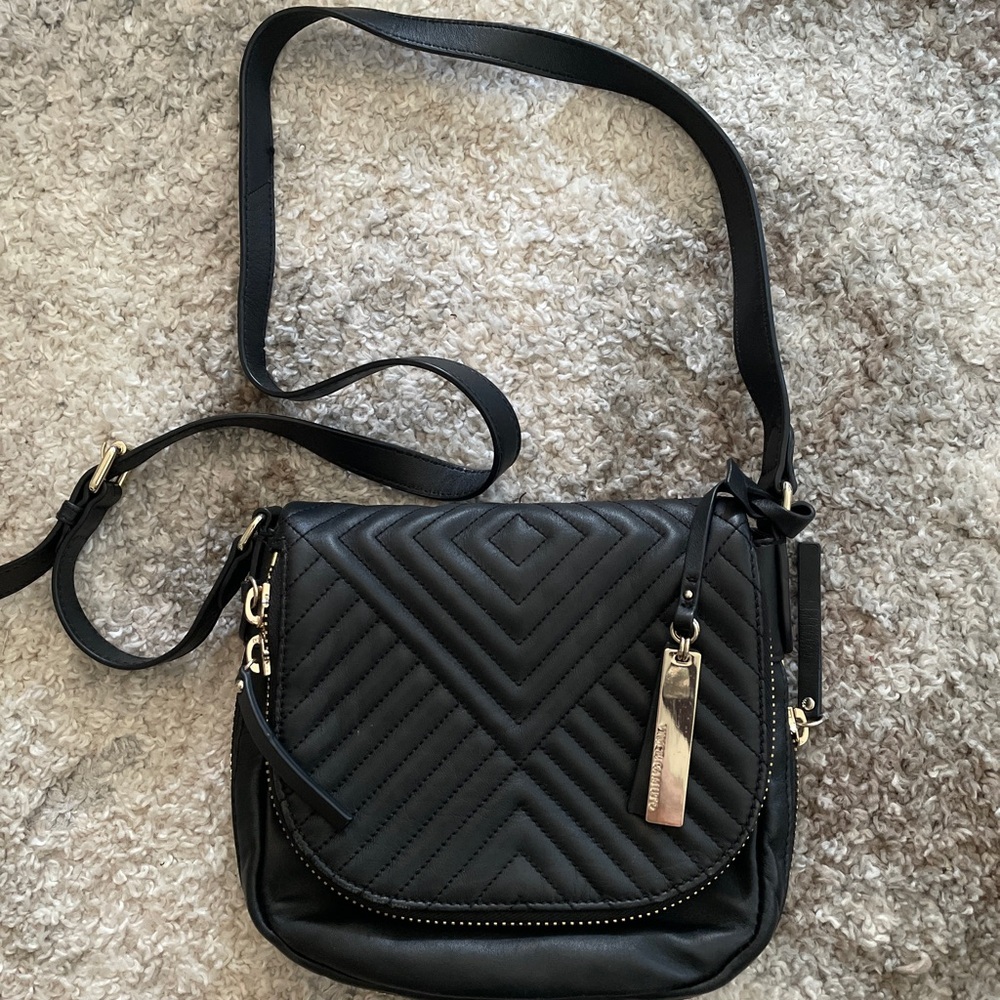 Black Quilted Crossbody Bag